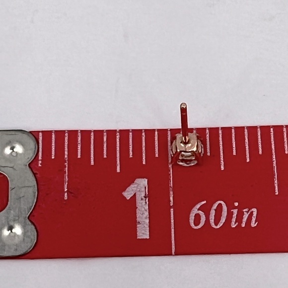 ISABELLA M, STERLING SILVER WITH CUBIC ZIRCONIA, ROSE GOLD STUD EARRINGS 3 PAIRS - Picture 11 of 16